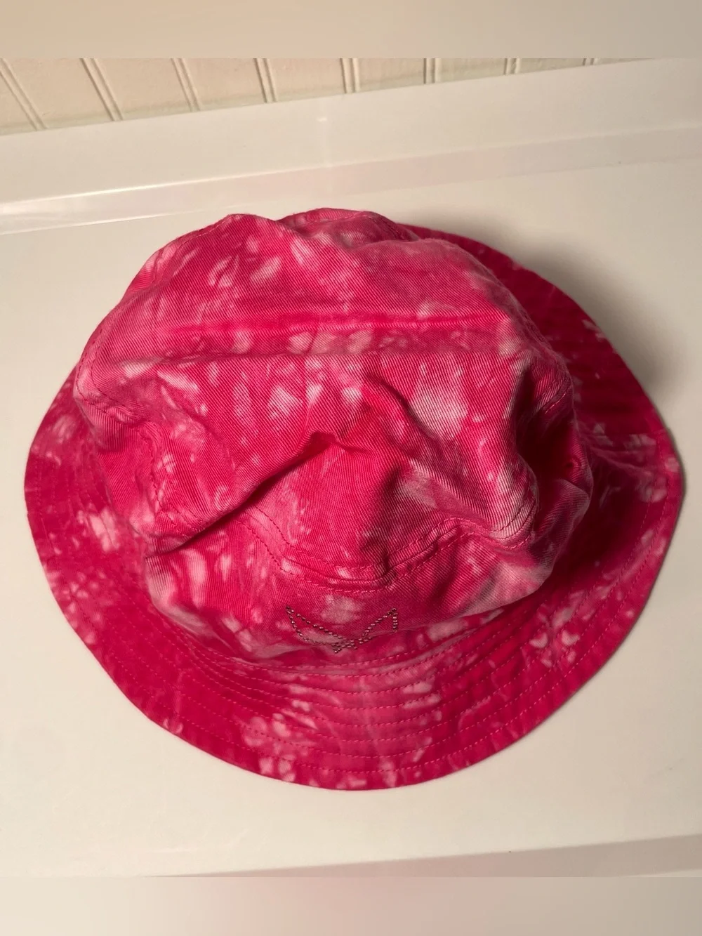 Playboy Bedazzled Bunny Pink Tie Dye Bucket Hat